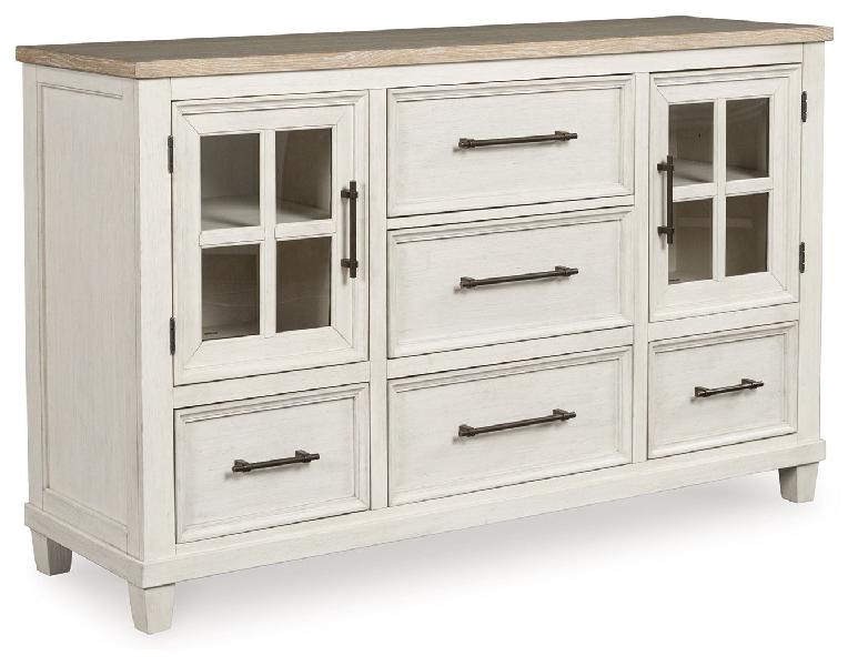 Image of Shaybrock - Dresser - Antique White / Brown