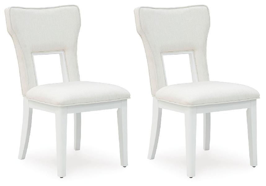 Image of Chalanna - Dining Upholstered Side Chair (Set of 2) - White