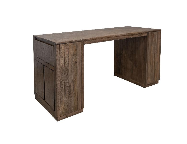 Image of Mezquite - 2 Drawer 4 Door Kitchen Island - Mezquite Brown