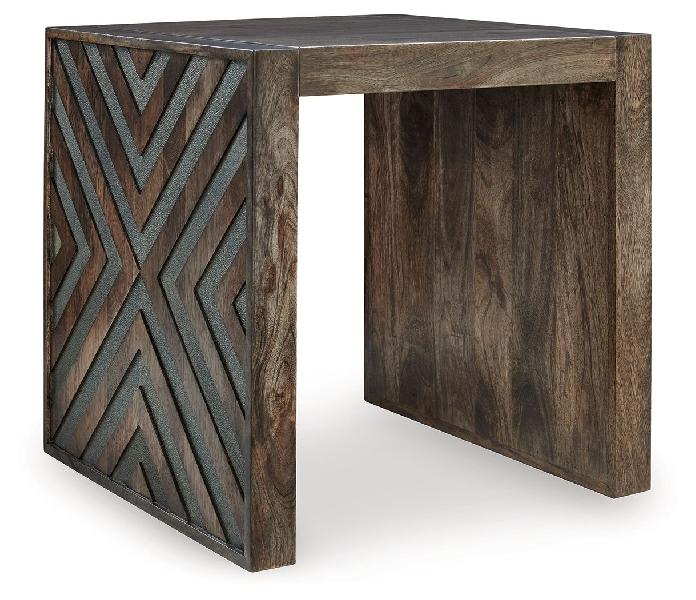Image of Dreggan - Square End Table - Brown