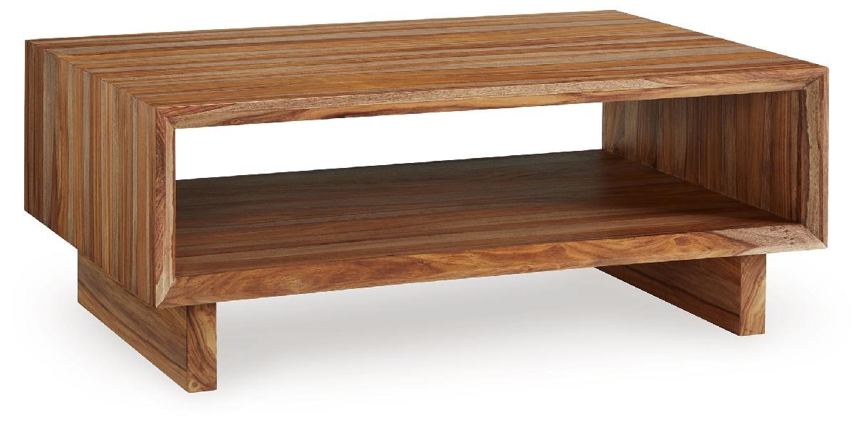 Image of Dressonni - Rectangular Cocktail Table - Brown