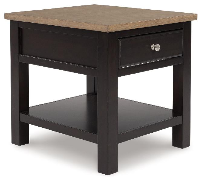 Image of Drazmine - Rectangular End Table - Brown
