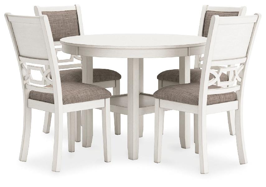 Image of Erinberg - Dining Room Table Set (Set of 5) - Antique White
