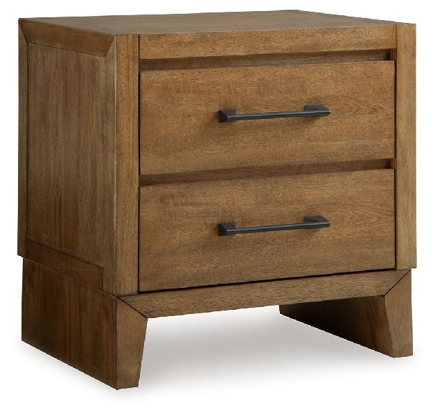 Image of Sherbana - Two Drawer Night Stand - Light Brown