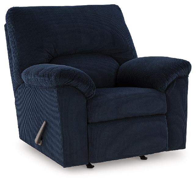 Image of SimpleJoy - Rocker Recliner - Fabric - Navy