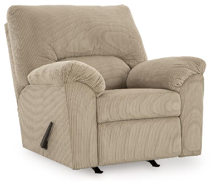 Image of SimpleJoy - Rocker Recliner - Fabric - Sand