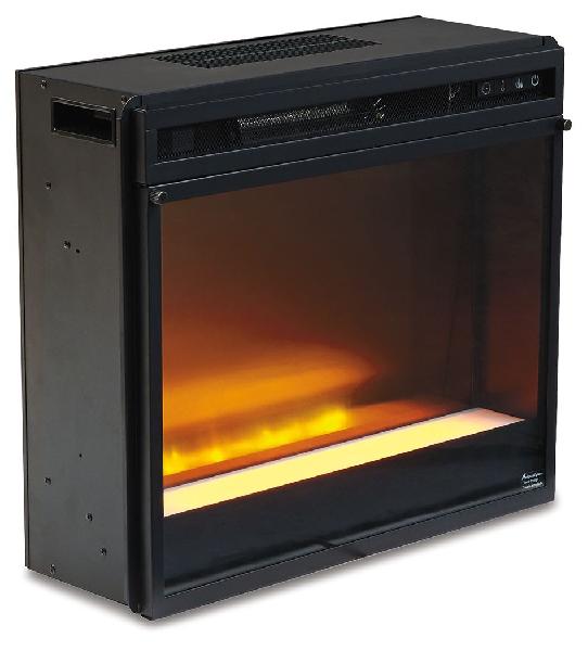 Image of Entertainment Accessories - Fireplace Insert Glass/Stone - Black