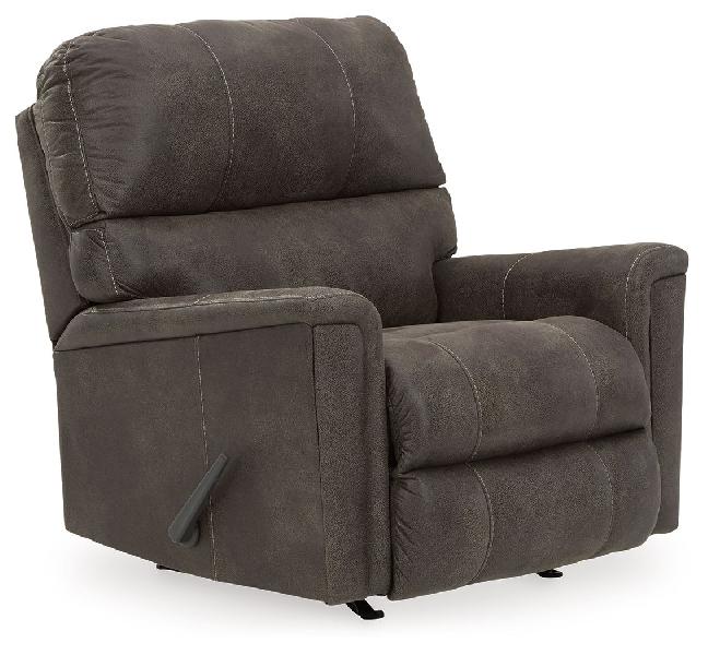 Image of Navi - Rocker Recliner - Faux Leather - Smoke