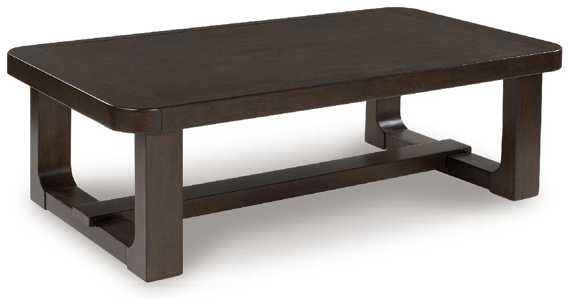 Image of Breckington - Rectangular Cocktail Table - Dark Brown