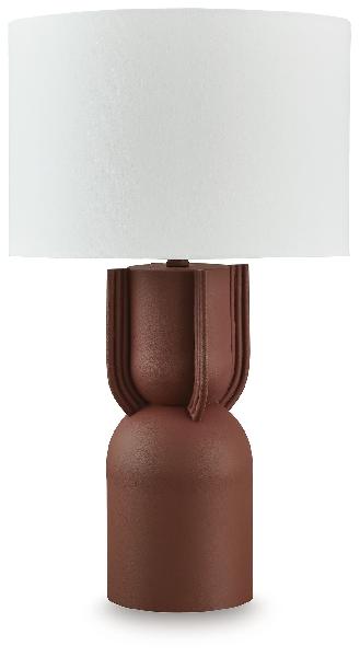 Image of Rowandale - Metal Table Lamp - Brick Red