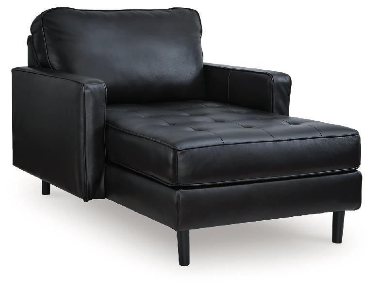 Image of Bryceview - Chaise - Leather Match - Onyx