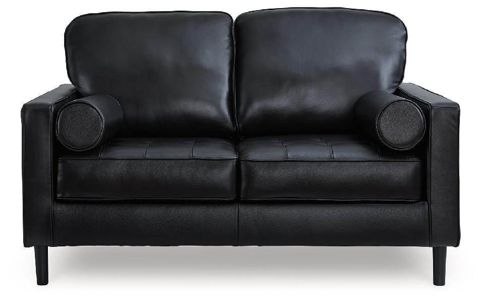 Image of Bryceview - Loveseat - Leather Match - Onyx