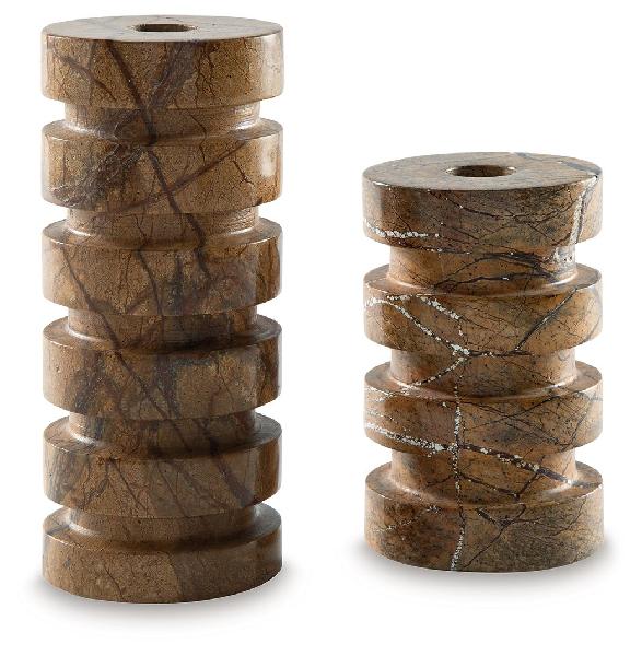 Image of Emsleyfield - Candle Holder Set (Set of 2) - Tan