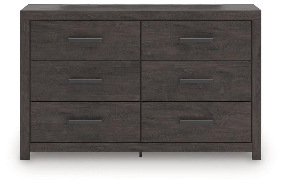 Image of Prendonea - Six Drawer Dresser - Charcoal