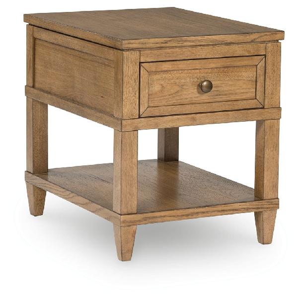 Image of Sharlance - Rectangular End Table - Light Brown