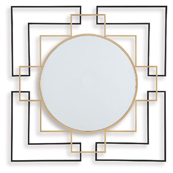 Image of Oceanal - Accent Mirror - Black / Gold Finish