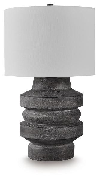 Image of Wahida - Poly Table Lamp - Distressed Black