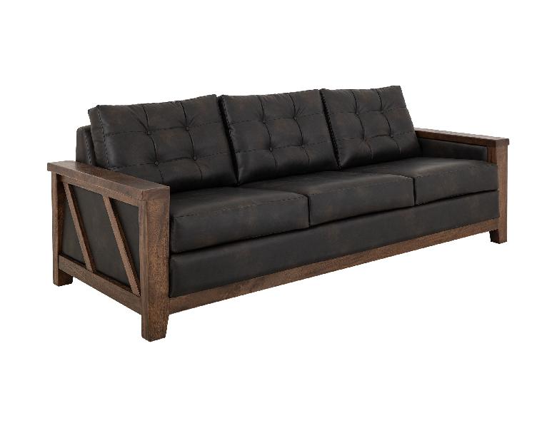 Image of Walnut - Sofa - Licorice Black