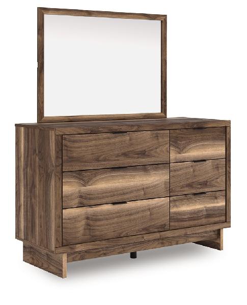 Image of Chirason - Dresser And Mirror - Brown