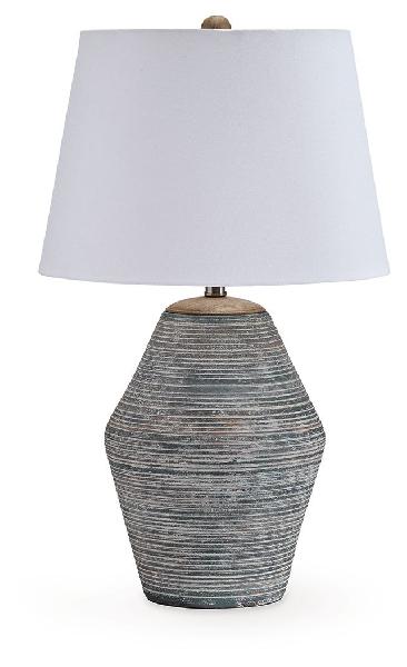 Image of Lawrock - Terracotta Table Lamp - Antique Blue