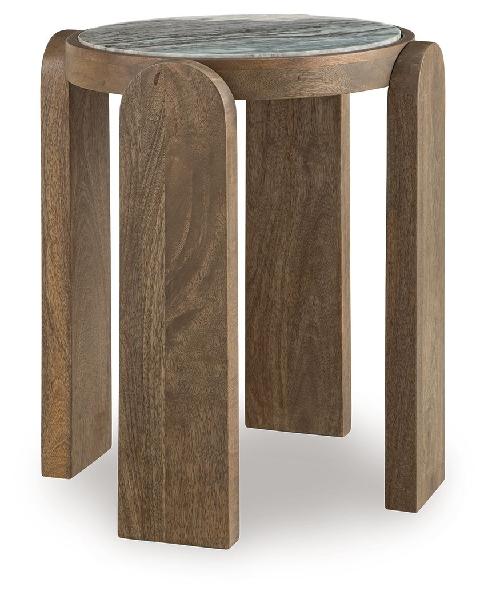 Image of Gavrilley - Accent Table - Gray / White / Brown