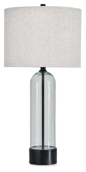 Image of Kerrbrook - Glass Table Lamp - Clear / Black