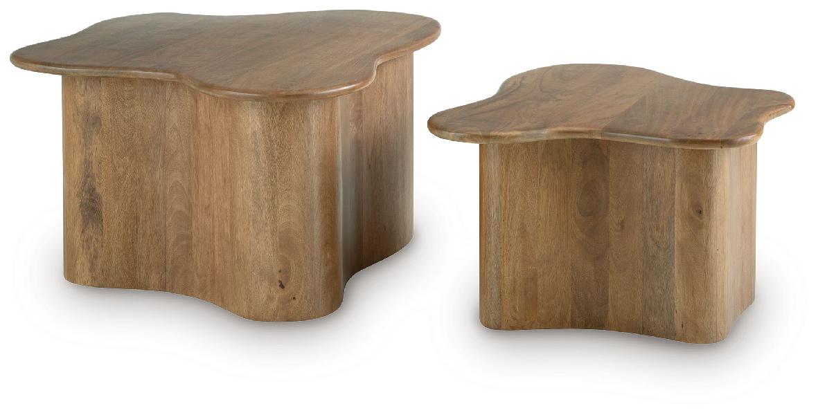 Image of Abeford - Accent Cocktail Table (Set of 2) - Brown