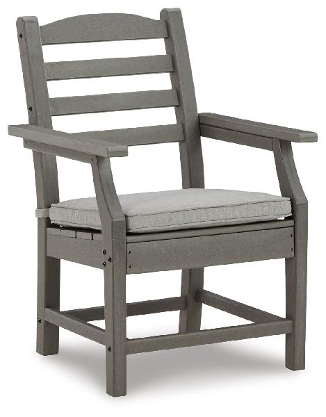 Image of Visola - Arm Chair With Cushion (Set of 2) - Gray