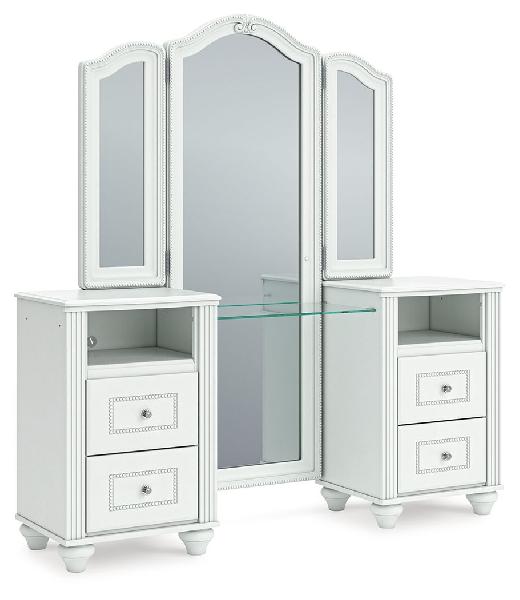 Image of Kozlani - Vanity With Mirror - White