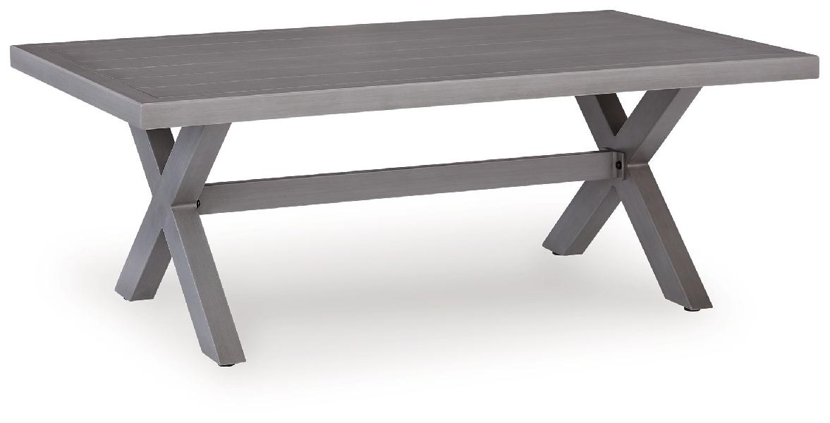 Image of Half Moon Beach - Rectangular Cocktail Table - Gray