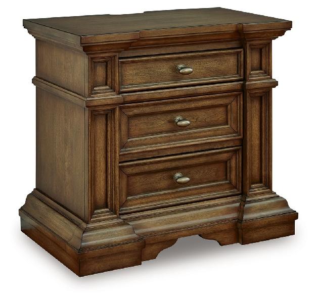 Image of Frantanna - Three Drawer Night Stand - Brown
