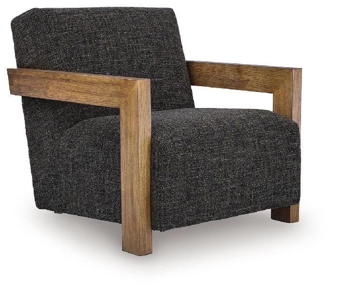 Image of Dorney - Accent Chair - Charcoal / Brown