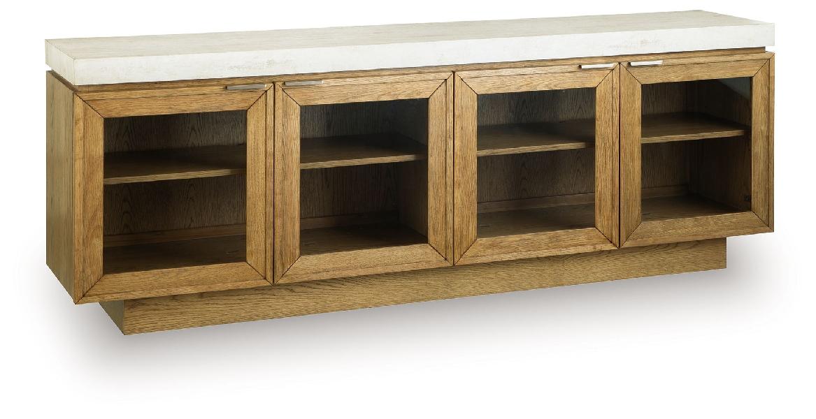 Image of Adanworth - Accent Cabinet - Light Brown / Gray