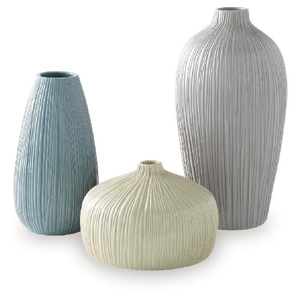Image of Eiderman - Vase Set (Set of 3) - Gray / Blue / Green