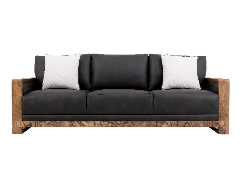 Image of Ancora - Sofa - Dark Gray / Light Brown