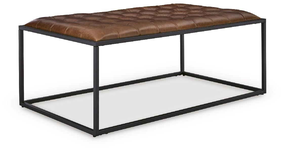 Image of Junsor - Cocktail Ottoman - Brown / Black