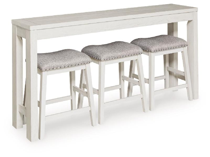 Image of Robbinsdale - Rectangular Dining Room Counter Table Set (Set of 4) - Antique White