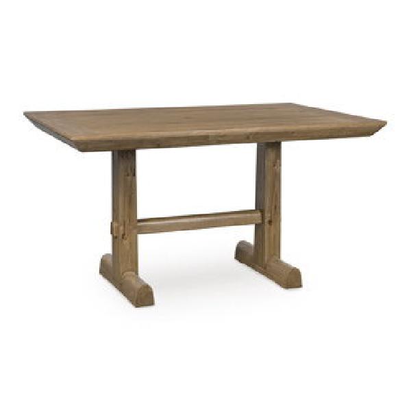 Image of Ridgester - Rectangular Dining Room Counter Table - Light Brown