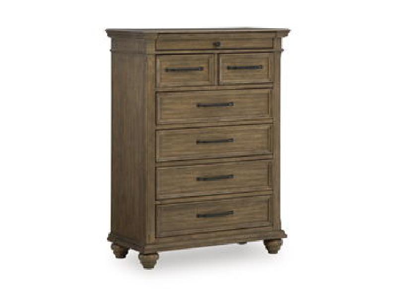 Image of Karallin - Seven Drawer Chest - Medium Brown