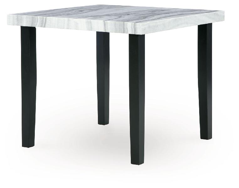 Image of Mervannie - Square Dining Room Counter Table - Gray / Black