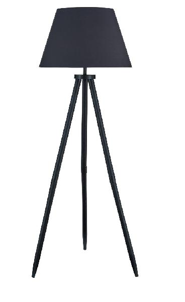 Image of Orhan - Wood Floor Lamp - Black