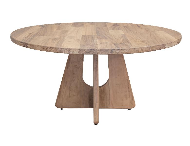 Image of Natural Parota - Round Table - Light Brown