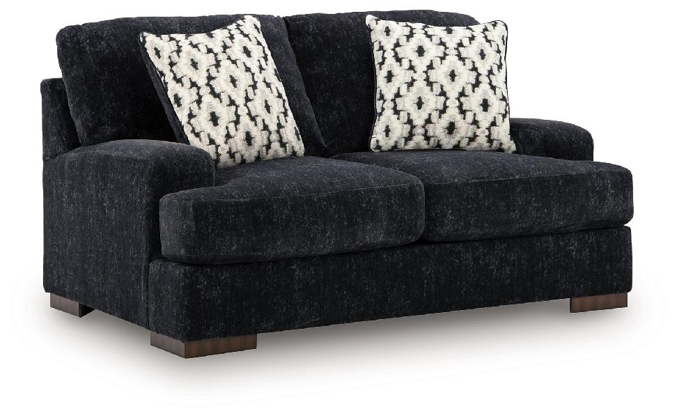 Image of Whitmore Manor - Loveseat - Black Pearl