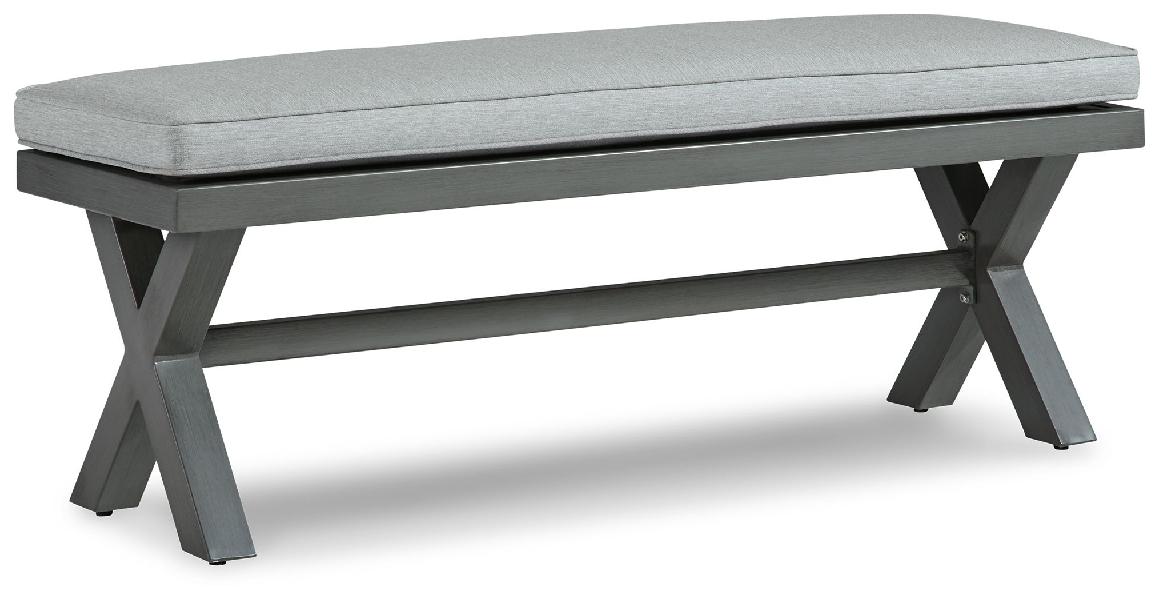 Image of Elite Park - Bench With Cushion - Gray