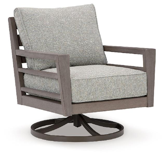Image of Hillside Barn - Swivel Lounge W/ Cushion - Gray / Brown