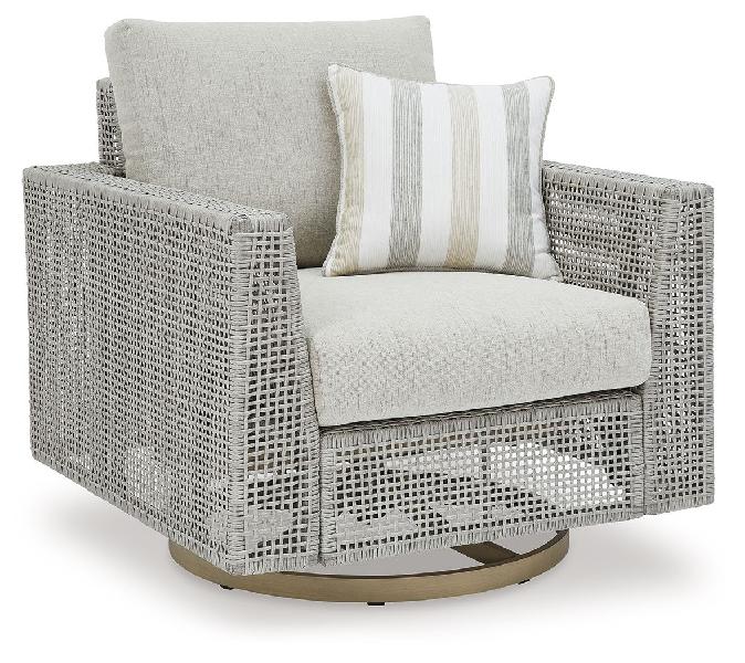 Image of Seton Creek - Swivel Lounge With Cushion - Gray
