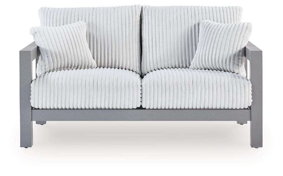Image of Hurley Park - Loveseat With Cushion - Gray
