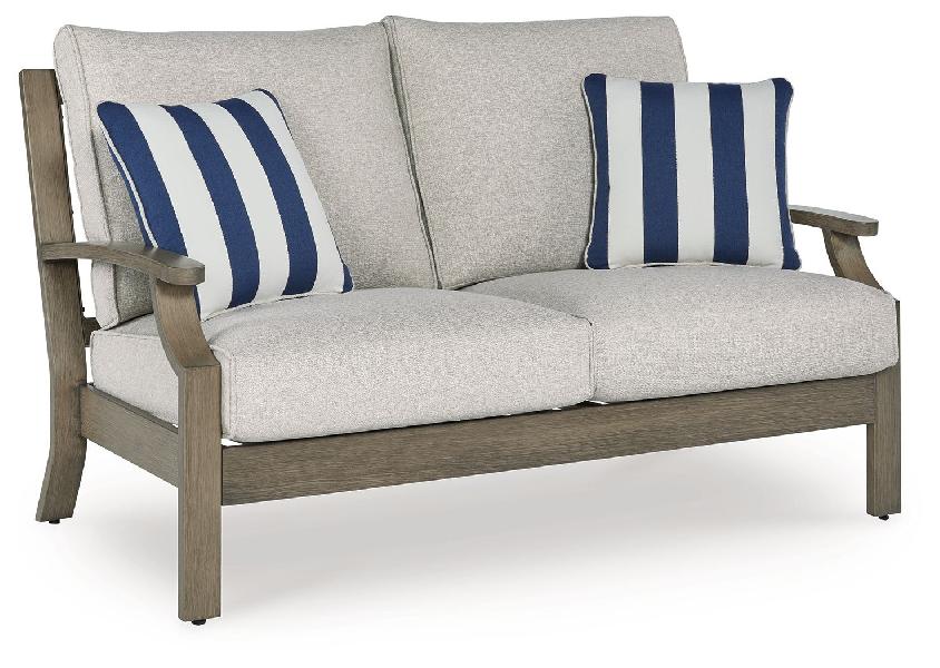 Image of Rainier Ranch - Loveseat With Cushion - Brown / Beige