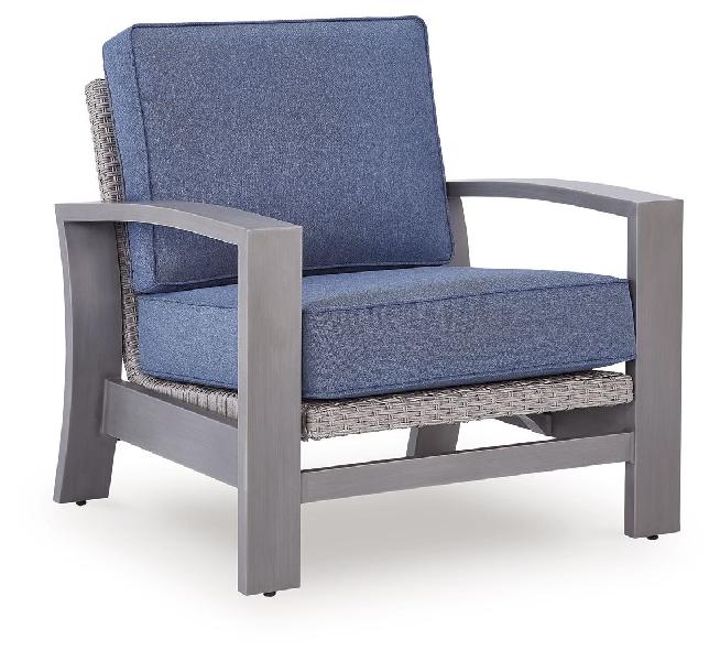 Image of Half Moon Beach - Spring Lounge Chair - Blue / Gray