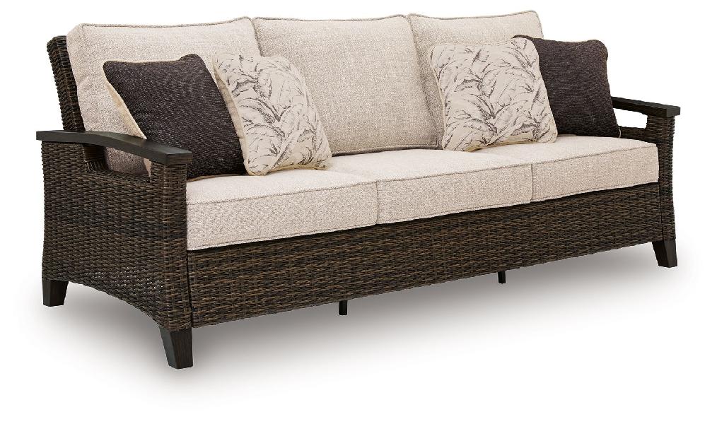 Image of Monterey Point - Sofa With Cushion - Dark Brown
